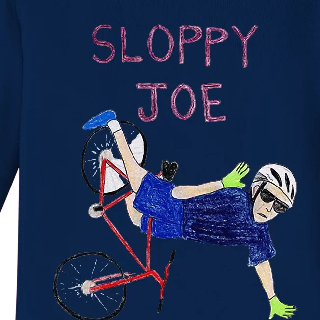 Sloppy Joe Running The Country Is Like Riding A Bike Baby Long Sleeve Bodysuit