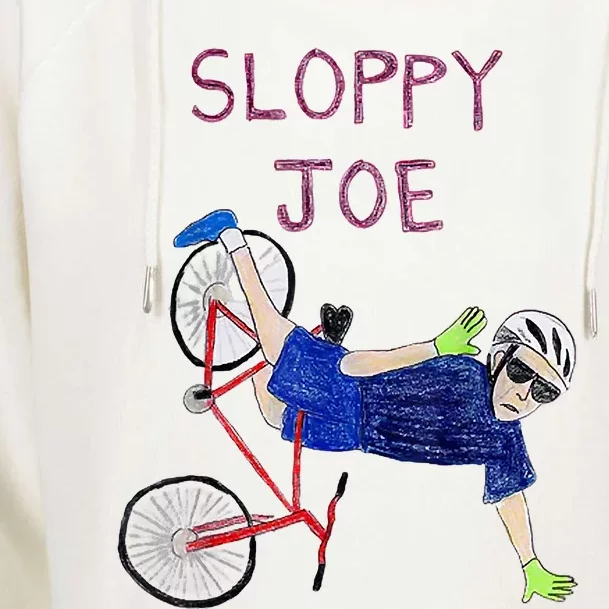 Sloppy Joe Running The Country Is Like Riding A Bike Womens Funnel Neck Pullover Hood