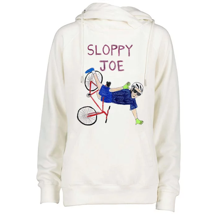 Sloppy Joe Running The Country Is Like Riding A Bike Womens Funnel Neck Pullover Hood