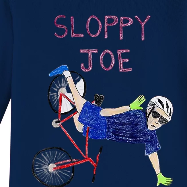 Sloppy Joe Running The Country Is Like Riding A Bike Baby Long Sleeve Bodysuit