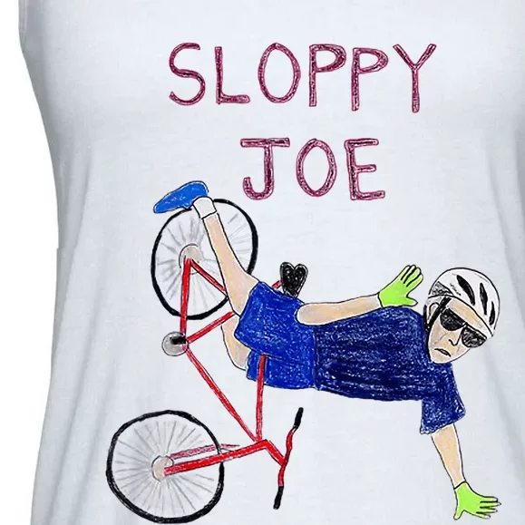 Sloppy Joe Running The Country Is Like Riding A Bike Ladies Essential Flowy Tank