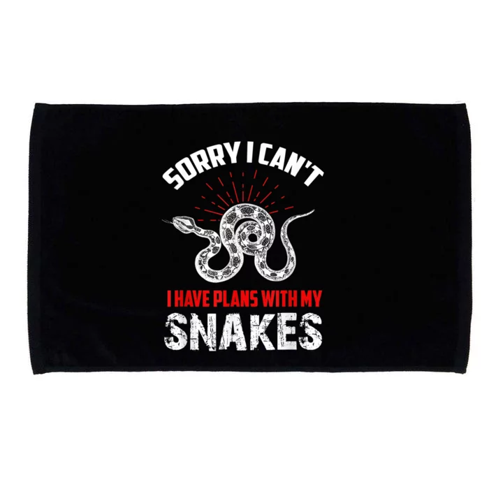 Snake Joke Snake Lover Saying Snake Collector Gift Microfiber Hand Towel