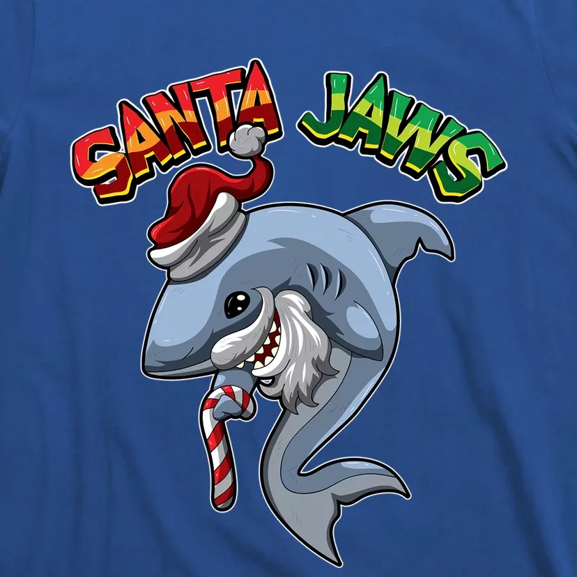 Santa Jaws Shark Dressed As Santa Claus Xmas Pun Gift T-Shirt