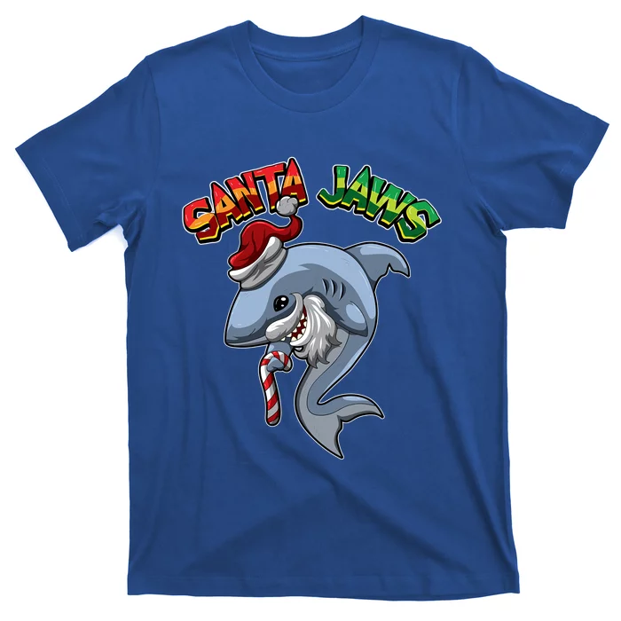 Santa Jaws Shark Dressed As Santa Claus Xmas Pun Gift T-Shirt