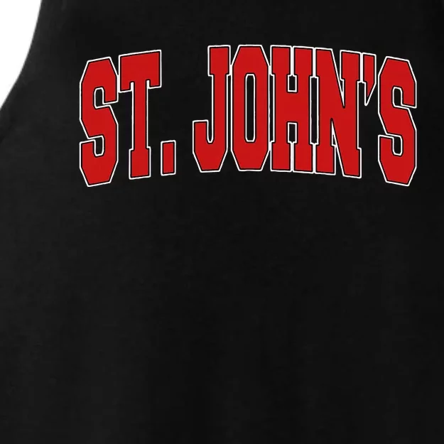 St John S Canada Varsity Style Vintage Retro Canadian Sports Ladies Tri-Blend Wicking Tank