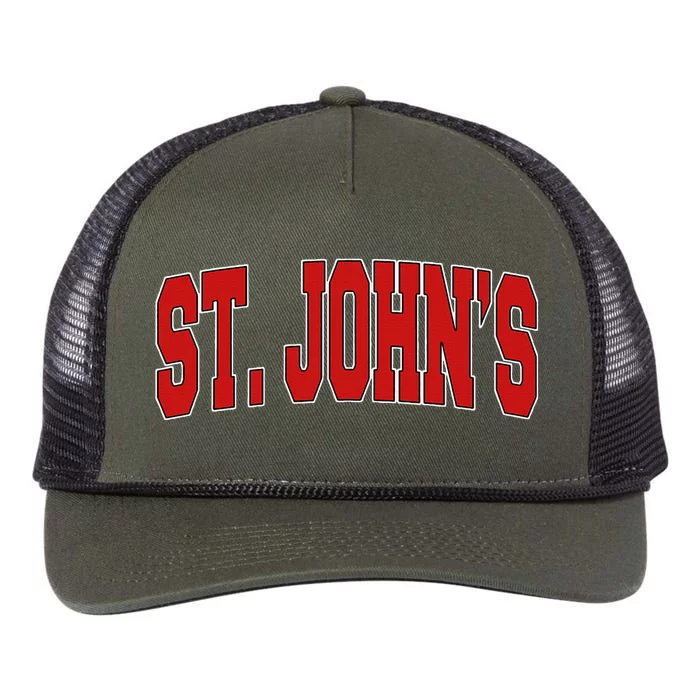 St John S Canada Varsity Style Vintage Retro Canadian Sports Retro Rope Trucker Hat Cap