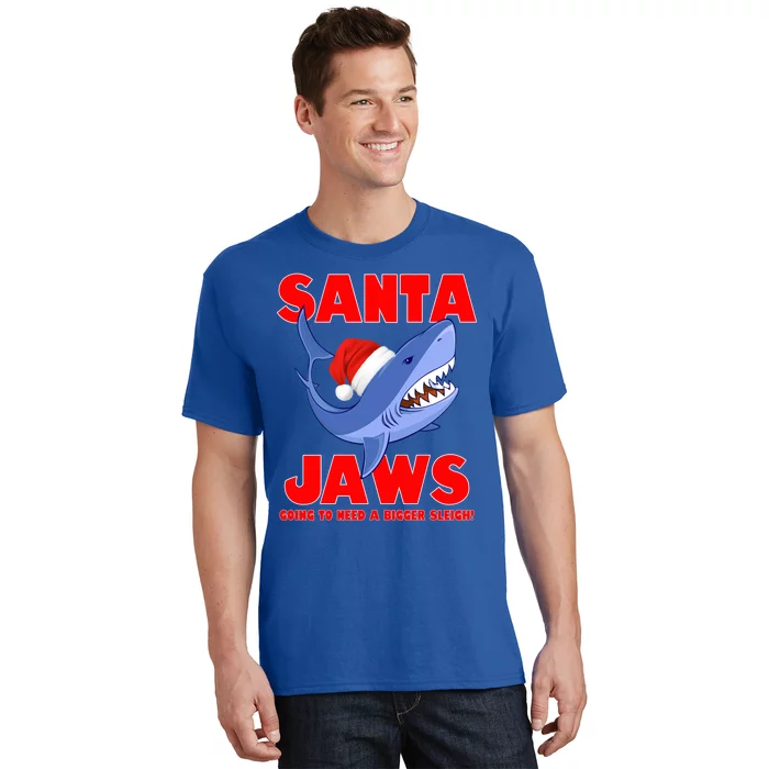 Santa Jaws Shark Christmas Funny Design Gift T-Shirt