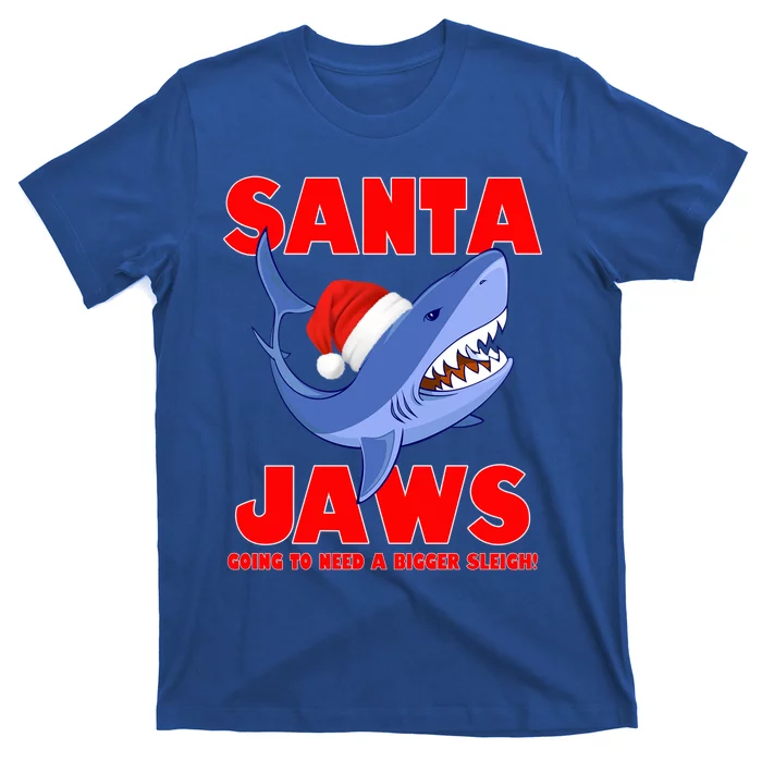 Santa Jaws Shark Christmas Funny Design Gift T-Shirt