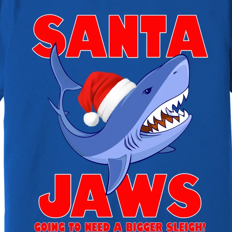 Santa Jaws Shark Christmas Funny Design Gift Premium T-Shirt