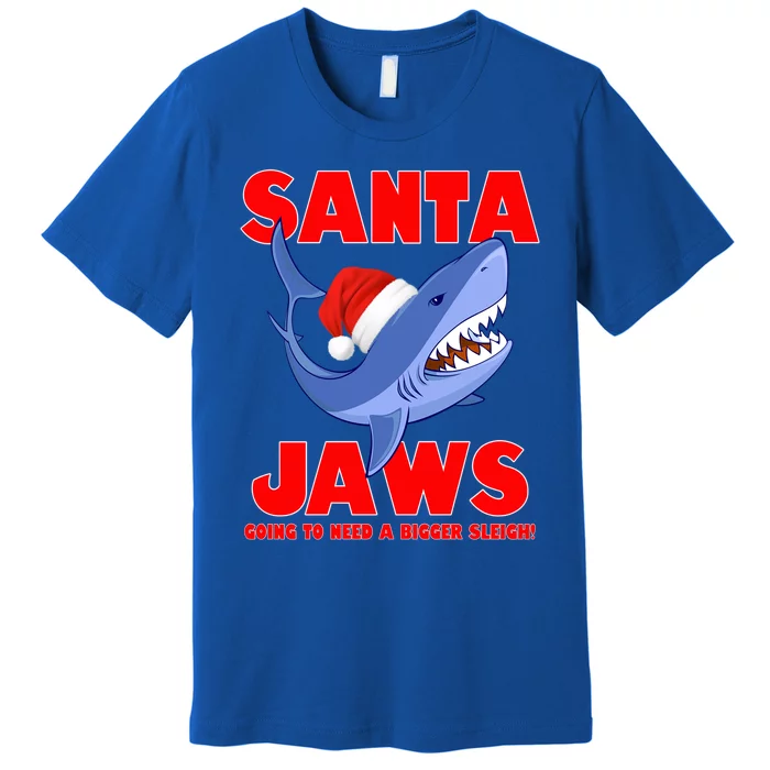 Santa Jaws Shark Christmas Funny Design Gift Premium T-Shirt