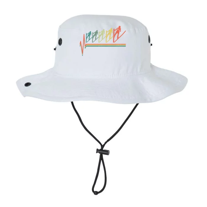 Ski Jumping Skiing Heartbeat Jump Hill Skier Gift Legacy Cool Fit Booney Bucket Hat