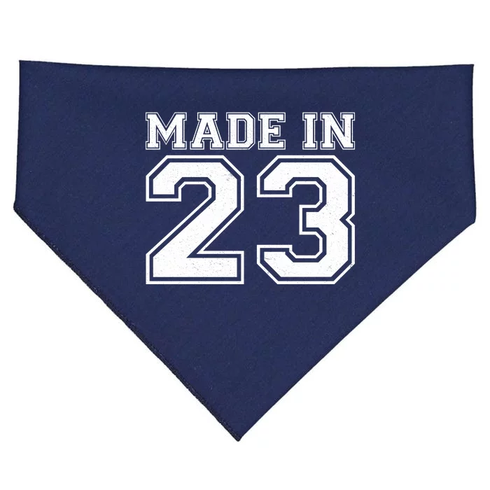 Sporty Jersey Style Made In 1923 100th Birthday USA-Made Doggie Bandana