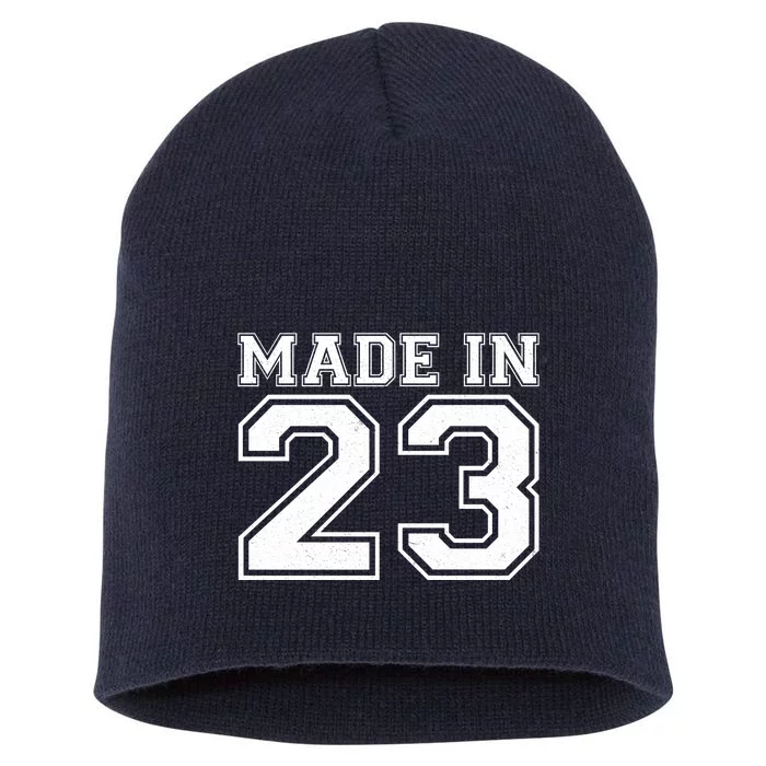 Sporty Jersey Style Made In 1923 100th Birthday Short Acrylic Beanie