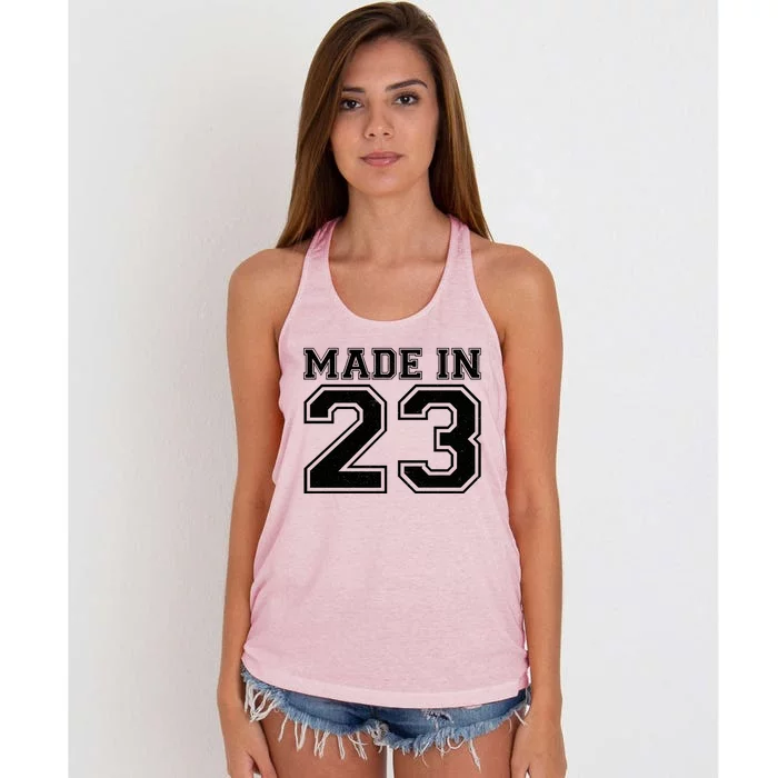 Sporty Jersey Style Made In 1923 100th Birthday Women's Knotted Racerback Tank