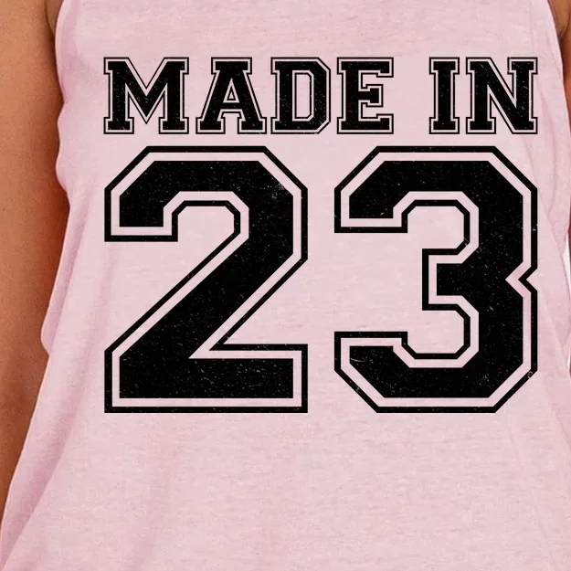 Sporty Jersey Style Made In 1923 100th Birthday Women's Knotted Racerback Tank