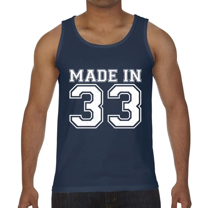 Sporty Jersey Style Made In 1933 90th Birthday Comfort Colors® Tank Top