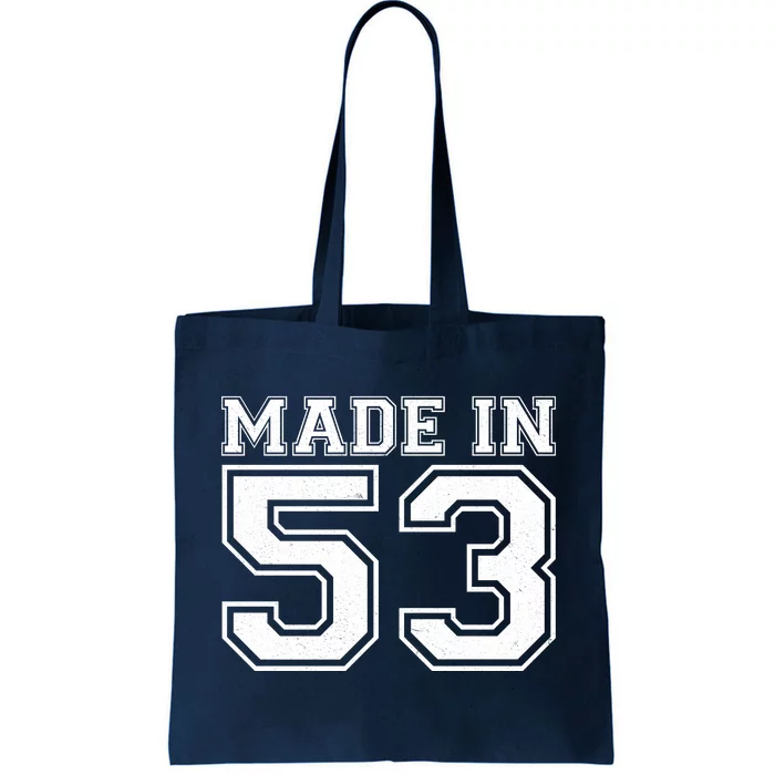 Sporty Jersey Style Made In 1953 70th Birthday Tote Bag