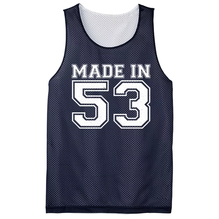 Sporty Jersey Style Made In 1953 70th Birthday Mesh Reversible Basketball Jersey Tank