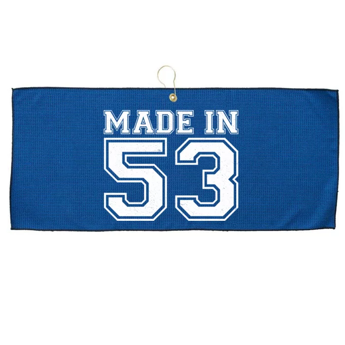 Sporty Jersey Style Made In 1953 70th Birthday Large Microfiber Waffle Golf Towel