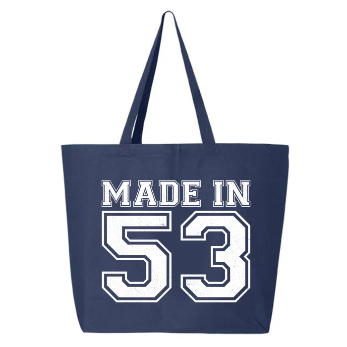 Sporty Jersey Style Made In 1953 70th Birthday 25L Jumbo Tote