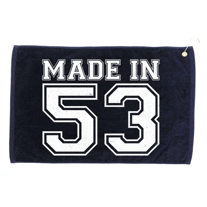 Sporty Jersey Style Made In 1953 70th Birthday Grommeted Golf Towel