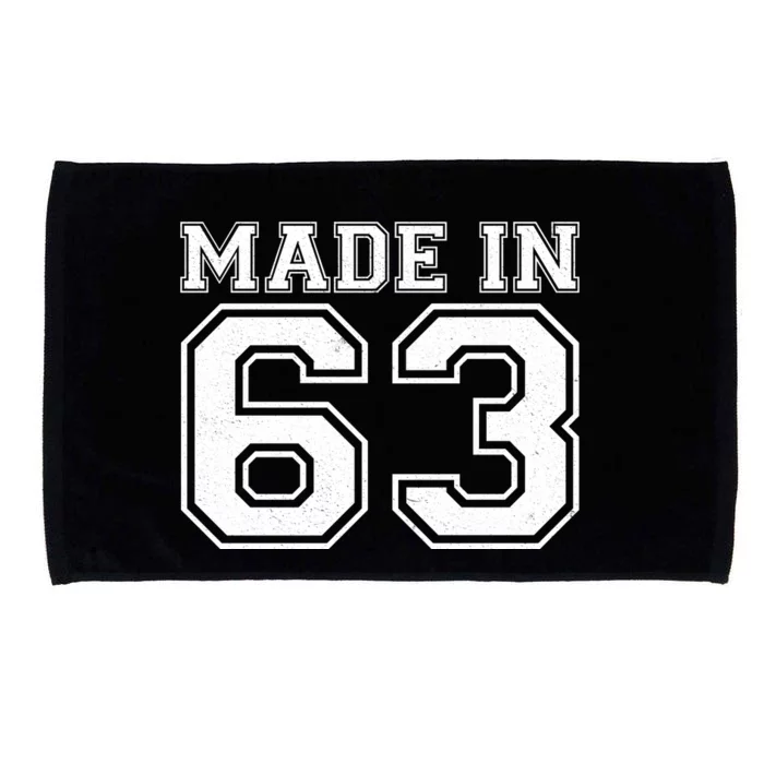 Sporty Jersey Style Made In 1963 60th Birthday Microfiber Hand Towel