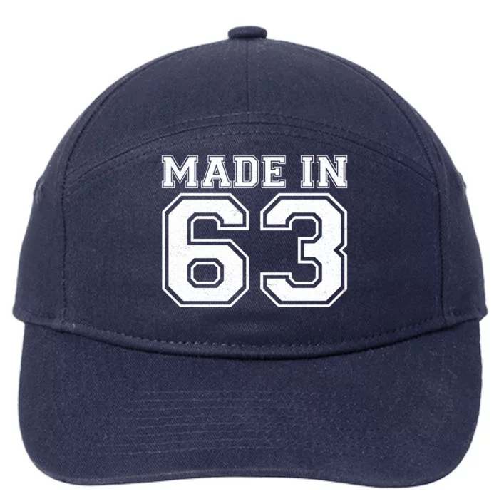 Sporty Jersey Style Made In 1963 60th Birthday 7-Panel Snapback Hat