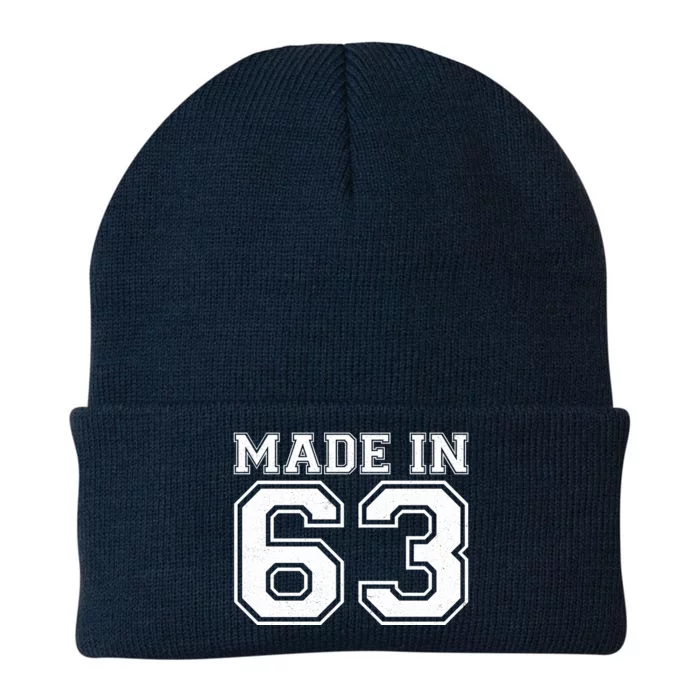 Sporty Jersey Style Made In 1963 60th Birthday Knit Cap Winter Beanie