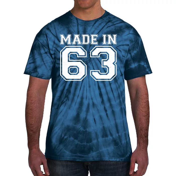 Sporty Jersey Style Made In 1963 60th Birthday Tie-Dye T-Shirt