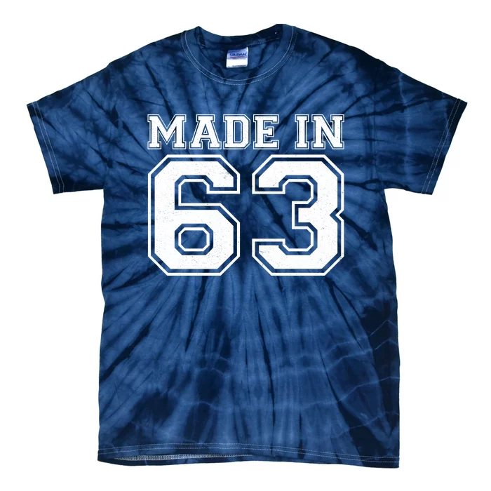 Sporty Jersey Style Made In 1963 60th Birthday Tie-Dye T-Shirt