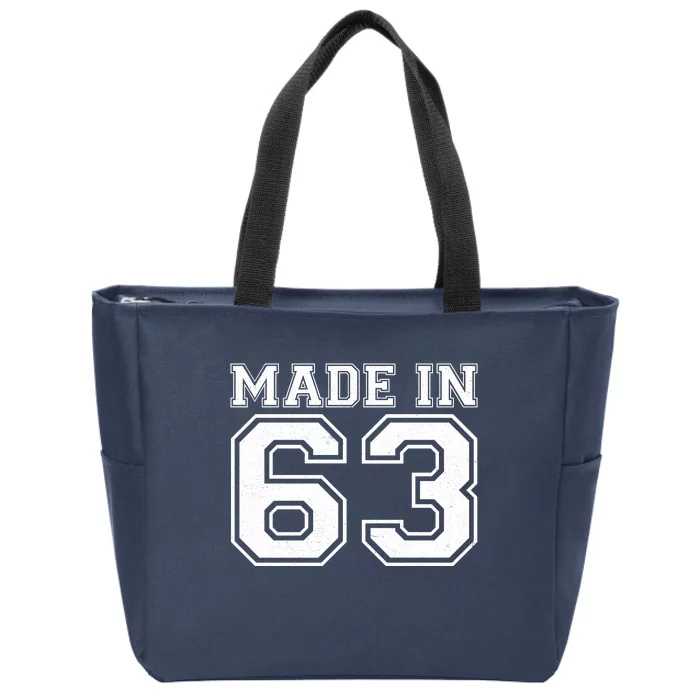 Sporty Jersey Style Made In 1963 60th Birthday Zip Tote Bag