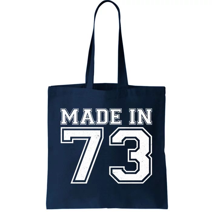 Sporty Jersey Style Made In 1973 50th Birthday Tote Bag