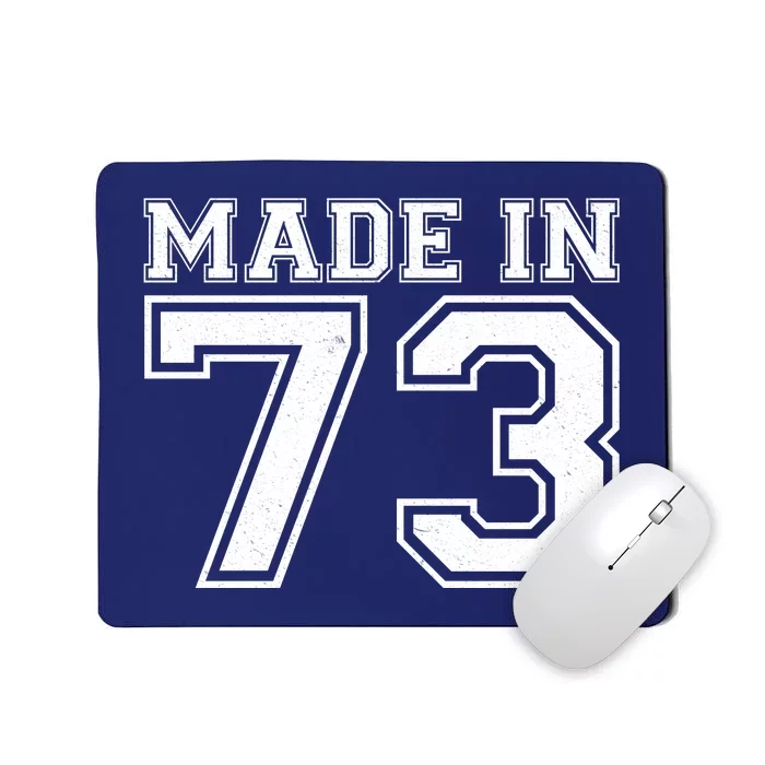 Sporty Jersey Style Made In 1973 50th Birthday Mousepad