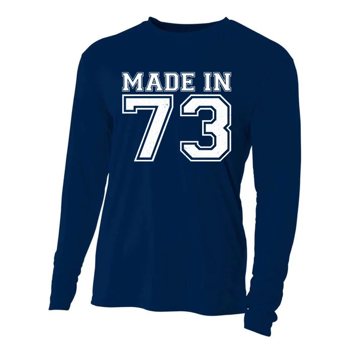 Sporty Jersey Style Made In 1973 50th Birthday Cooling Performance Long Sleeve Crew