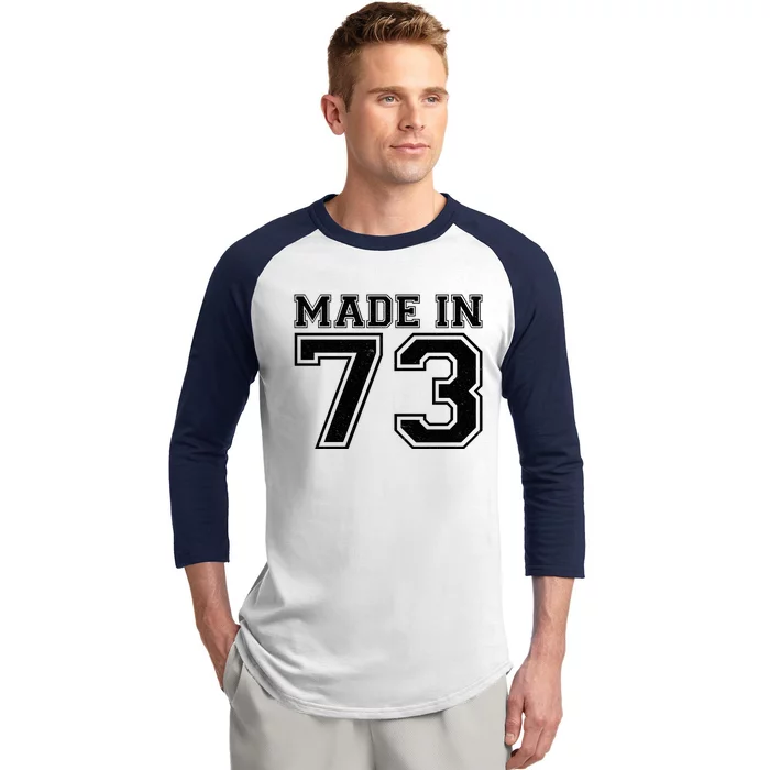 Sporty Jersey Style Made In 1973 50th Birthday Baseball Sleeve Shirt