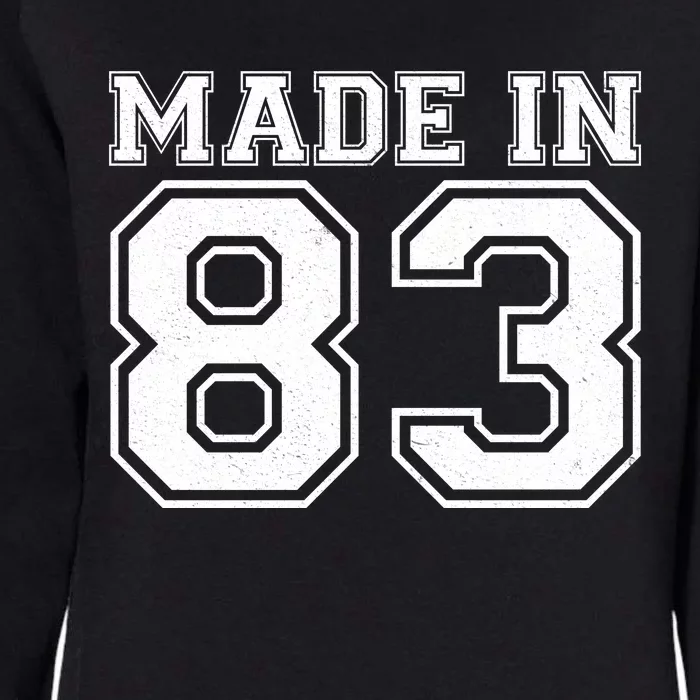 Sporty Jersey Style Made In 1983 40th Birthday Womens California Wash Sweatshirt