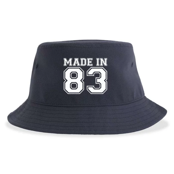 Sporty Jersey Style Made In 1983 40th Birthday Sustainable Bucket Hat