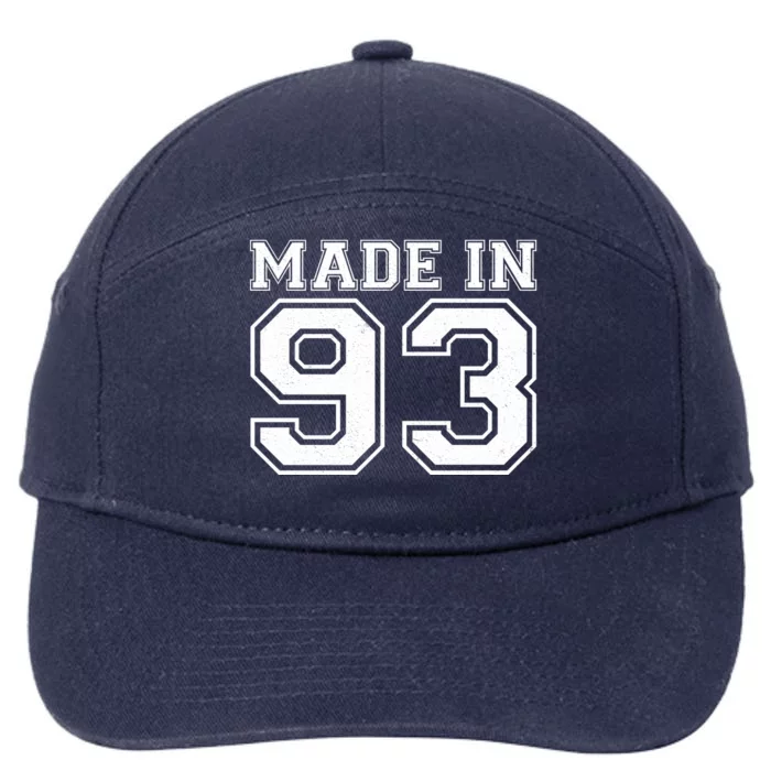 Sporty Jersey Style Made In 1993 30th Birthday 7-Panel Snapback Hat