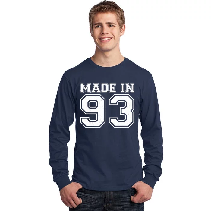 Sporty Jersey Style Made In 1993 30th Birthday Tall Long Sleeve T-Shirt