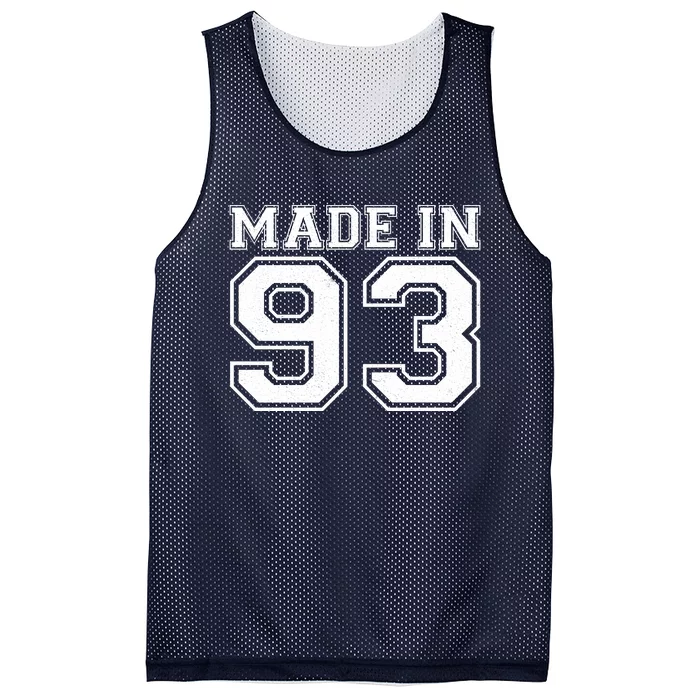 Sporty Jersey Style Made In 1993 30th Birthday Mesh Reversible Basketball Jersey Tank