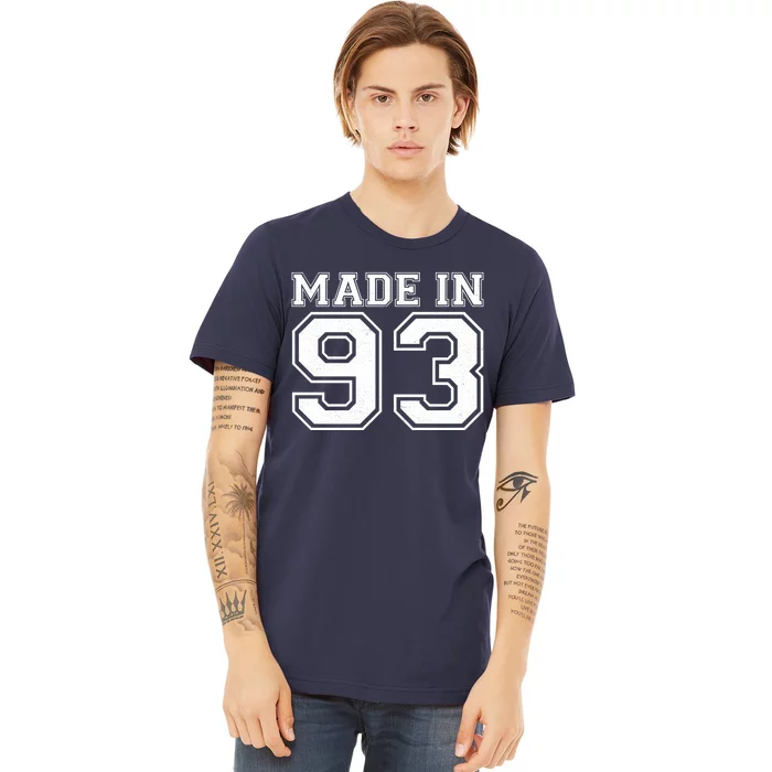 Sporty Jersey Style Made In 1993 30th Birthday Premium T-Shirt