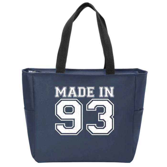 Sporty Jersey Style Made In 1993 30th Birthday Zip Tote Bag