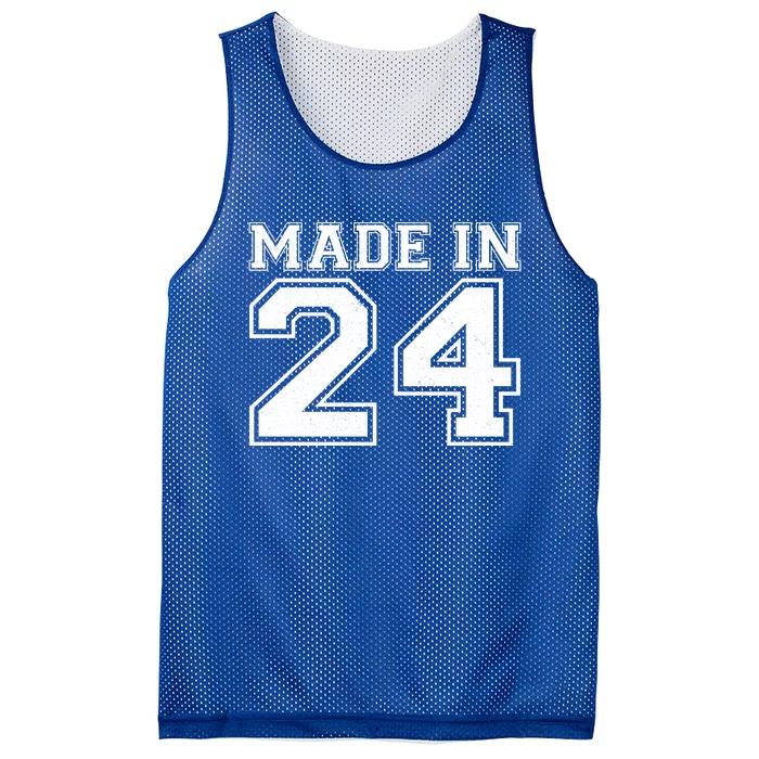 Sporty Jersey Style Made In 1924 100th Birthday Mesh Reversible Basketball Jersey Tank