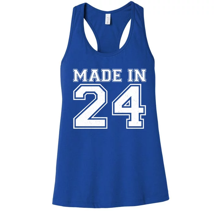 Sporty Jersey Style Made In 1924 100th Birthday Women's Racerback Tank