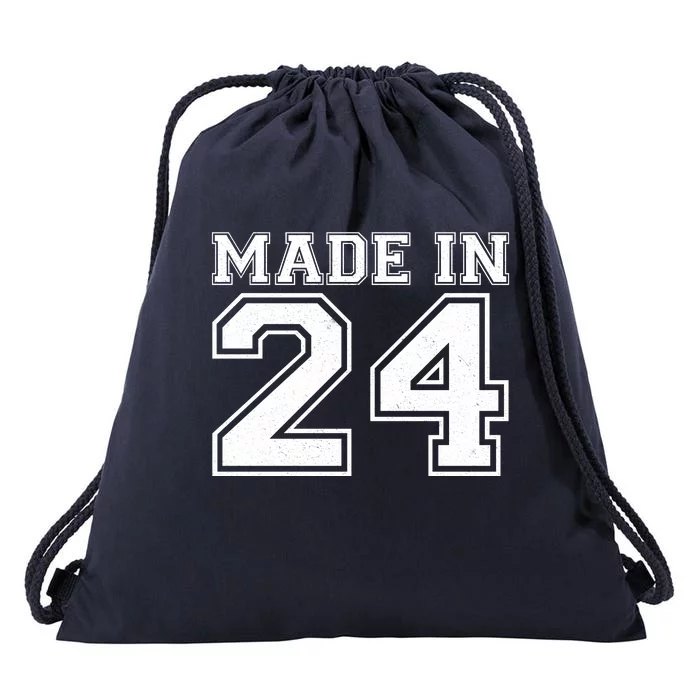 Sporty Jersey Style Made In 1924 100th Birthday Drawstring Bag