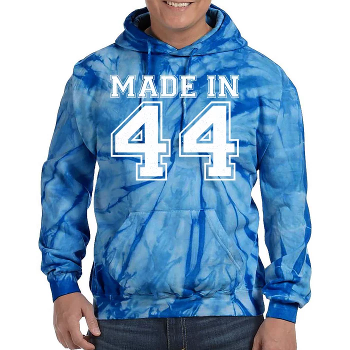 Sporty Jersey Style Made In 1944 80th Birthday Tie Dye Hoodie