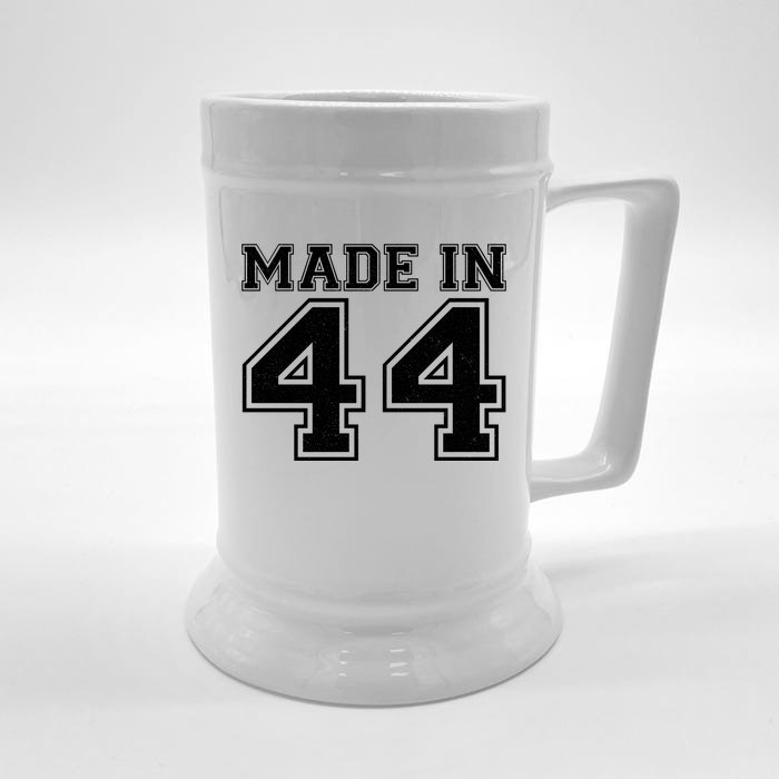 Sporty Jersey Style Made In 1944 80th Birthday Front & Back Beer Stein