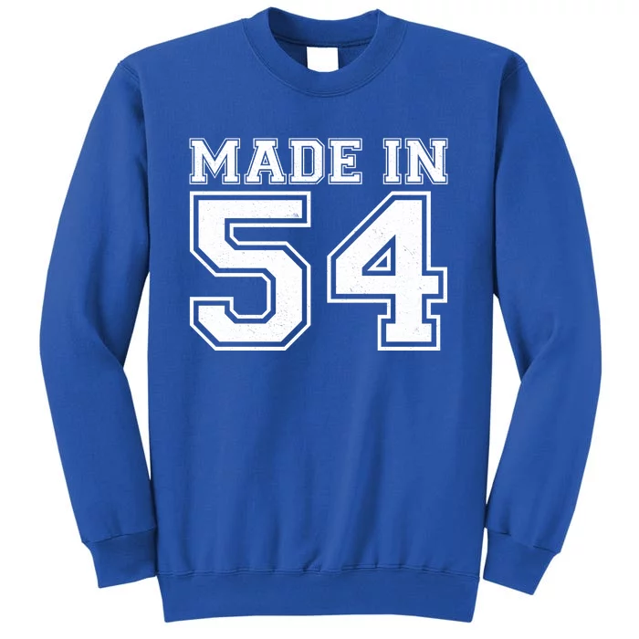 Sporty Jersey Style Made In 1954 70th Birthday Tall Sweatshirt