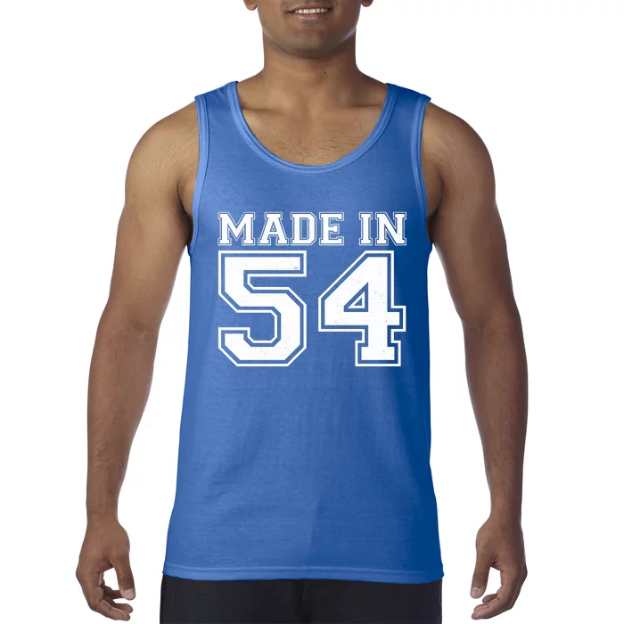 Sporty Jersey Style Made In 1954 70th Birthday Tank Top