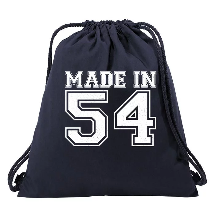 Sporty Jersey Style Made In 1954 70th Birthday Drawstring Bag